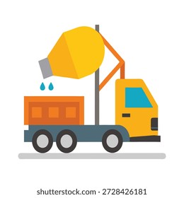 Escena plana detallada del Vector que ilustra el transporte autónomo resistente que apoya la logística avanzada de la ciudad inteligente