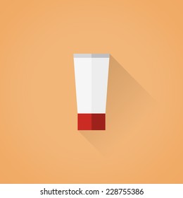 Detailed flat vector tube symbol icon