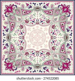 Detailed floral scarf design