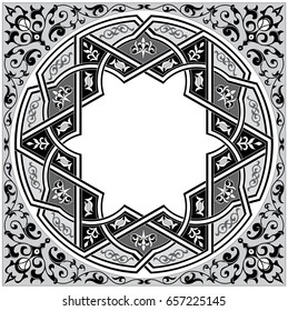 Detailed floral scarf design (scarf, pattern, paisley).
