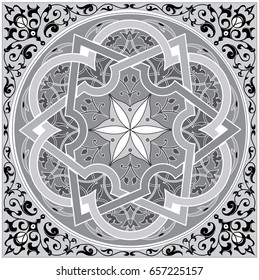 Projeto detalhado do lenço floral (lenço, padrão, paisley).