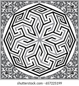 Detailed floral scarf design (scarf, pattern, paisley).
