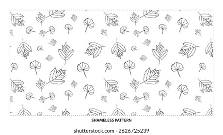 Detailed Floral Sketch Pattern for Textiles and Wallpapers Decor
