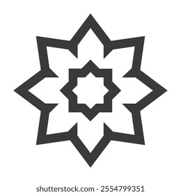 A detailed floral-inspired vector with layered petal-like elements forming a symmetrical design, perfect for artistic branding, decorative art, and modern abstract projects.