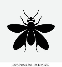 Detailed fly insect illustration in vector format, ideal for nature, science, biology, and educational projects. High-quality and ready for print or digital use