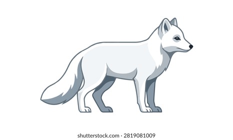 Detailed fox illustration featuring monochrome colors and dynamic posture suitable for wildlife, nature, and animal themed design projects