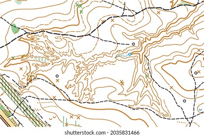 Detailed fragment of color abstract vector topographic map