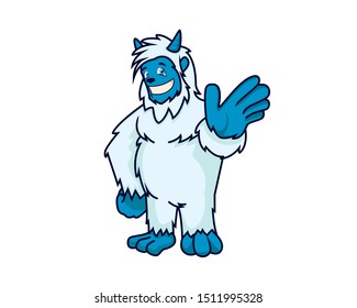 Detailed Friendly and Attractive Yeti Mascot and Character Illustration