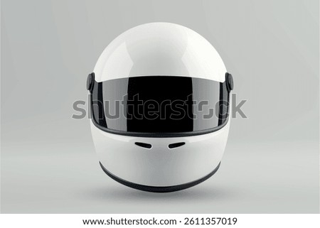Detailed front view of a white full face helmet featuring dual air vent openings.