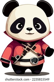 Un panda detallado de cuerpo completo