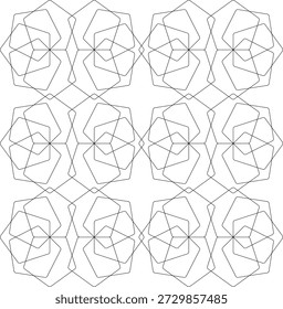 Detailliertes geometrisches Muster mit verbundenen Formen und Linien