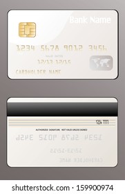 Detailed glossy credit card 