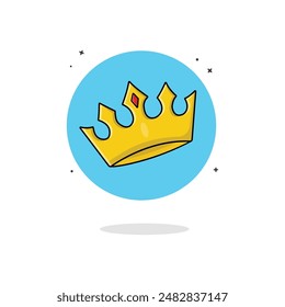 Detailed Golden Royal Crown Vector Illustration