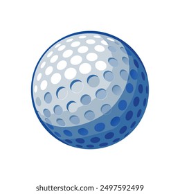 Arte vectorial detallado de la pelota de golf, Ilustración vectorial clásica de la pelota de golf.