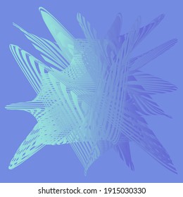 Detailed Gradient Mesh Dynamic Abstract Background. Underground Geometrical Electronic Unique Stripes Modern Design. Irregular Shape Flow Music Vector Unique Style. Cover Lines Blot Modern Art.