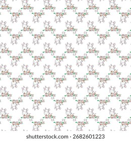 A detailed grayscale image featuring a repeating abstract pattern of delicate linework and subtle textured geometric shapes creating a unique visual texture.