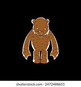 Detailed grizzly icon for game application logo