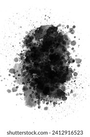 Detailed grunge splatter background design in black and grey 