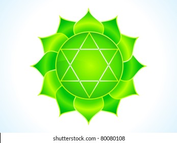 detailed heart chakra vector illustration