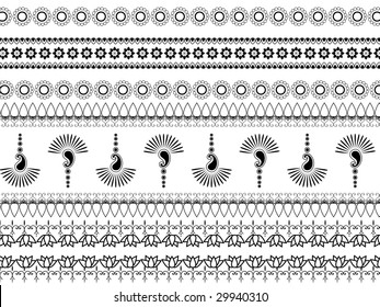 Detailed henna borders