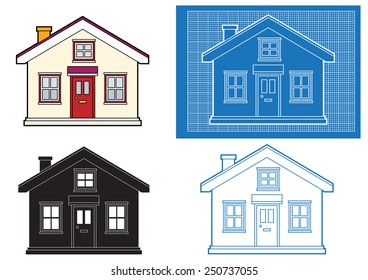 Detailed House Icon - Illustration