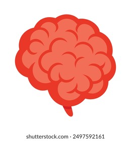 Detailed Human Brain Vector Illustration, Neuroscience Brain Diagram Vector.