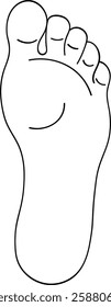  Detailed Human Foot Line Art Illustration