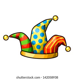 Detailed Icon. Jester hat isolated on white background