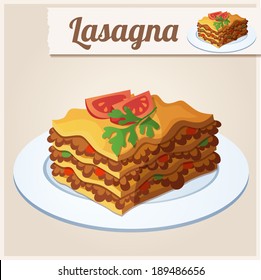 Detailed Icon. Lasagna.