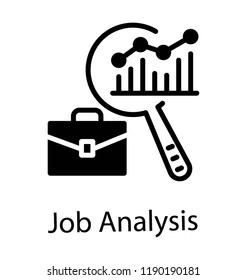 A detailed icon portraying job analysis