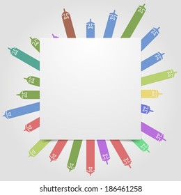 detailed illustration of an airplanes background with rectangle blank space, eps10 vector