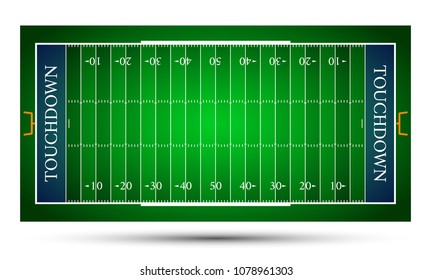 detailed illustration of an American Football fields, eps10 vector.