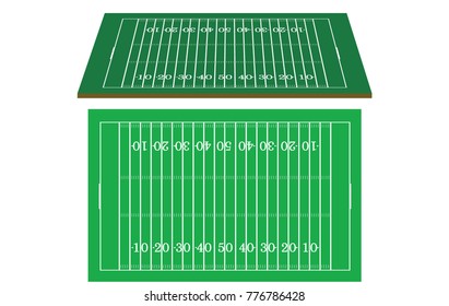 detailed illustration of an American Football fields with different perspective, eps10 vector