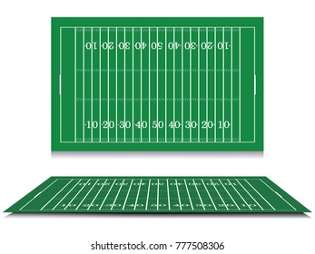 detailed illustration of an American Football fields with different perspective, eps10 vector