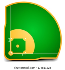 detailed illustration of a baseball field, eps10 vector