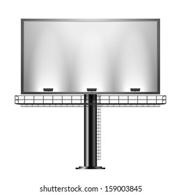 detailed illustration of a black advertising sign isolated on white, eps10 vector