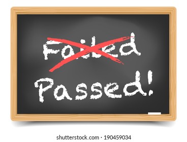 detailed illustration of a blackboard with passed term, eps10 vector, gradient mesh included