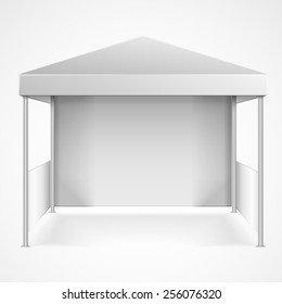 detailed illustration of blank canopy tent, eps10 vector