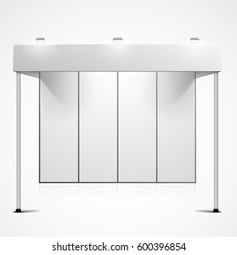 detailed illustration of a blank exhibition booth, eps10 vector