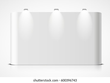 detailed illustration of a blank exhibition wall, eps10 vector