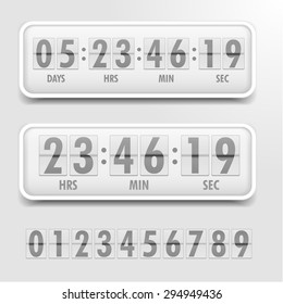 Digital Countdown Timer On White Background Royalty Free SVG