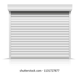 detailed illustration of a closed shutter door, eps10 vector