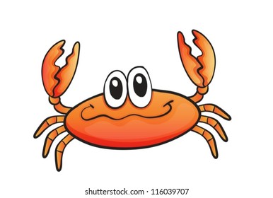 detailed illustration of a crab on a white background