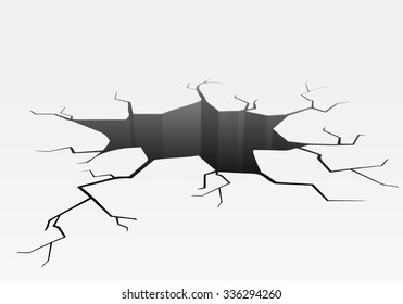 detailed illustration of a cracked ground, eps10 vector