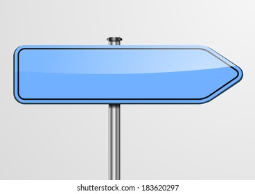 detailed illustration of an empty blue roadsign, eps10 vector