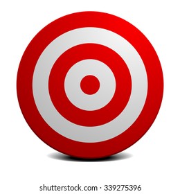 detailed illustration of an empty red and white target, eps10 vector