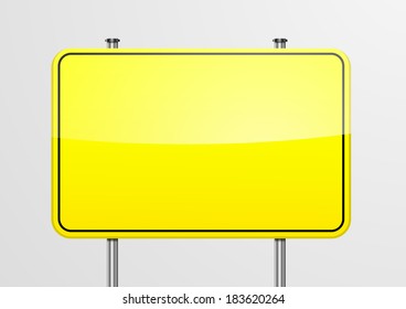 detailed illustration of an empty roadsign frame, eps10 vector