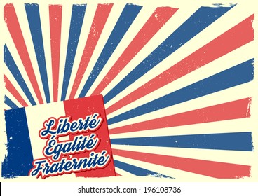 detailed illustration of a french background with flag elements, eps 10 vector