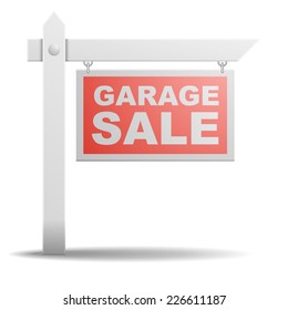 detailed illustration of a Garage Sale sign, eps10 vector