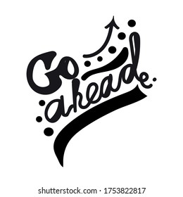 detailed illustration of going up as an arrow with future ahead text, eps10 vector, motivated text